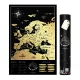  EUROPA SCRATCH MAP schwarz und gold