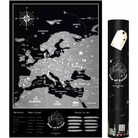  SCRATCH MAP EUROPE Silberpoliturprodukt