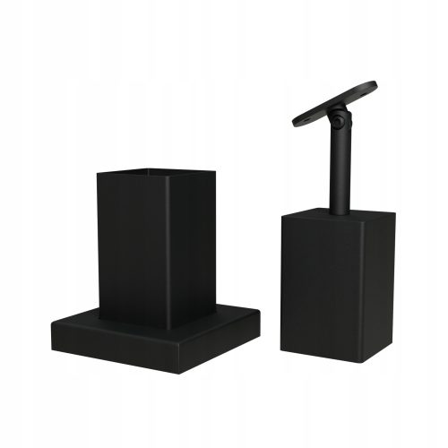 Beschlagsatz Pfostenbeschlag mit Holz 60x60 schwarz