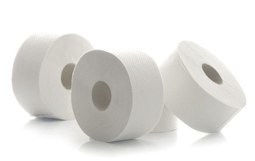 WEISSES JUMBO-Toilettenpapier Reinigungstuch Zellulose A12