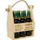 Coole, lustige Gadgets Holz-Bierträger als Geschenkbox mit Gravur