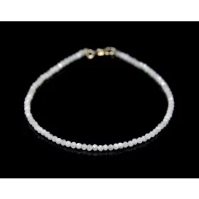  Natürliches MONDSTEIN-Armband, 2 mm Kugeln