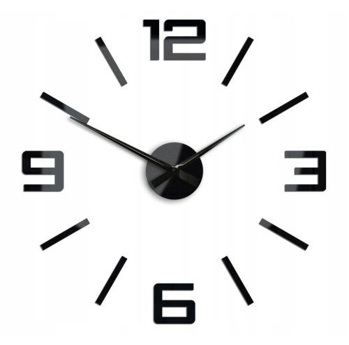 Uhr für zu Hause ModernClock Wanduhr, schwarz, 60 cm