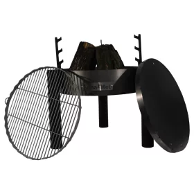  HOHER XL-KAMIN + INOX-ROST + S72-ABDECKUNG