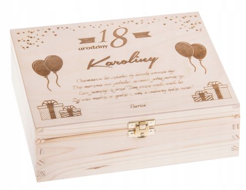  Geschenk zum 18. Geburtstag, Box, Gravurset!