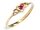  GOLDHERZ-Ring mit RUBIN. Verlobung w24h