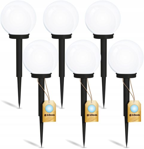  NNLED Solarlampe, weiß, 34 cm, 6 Stk.