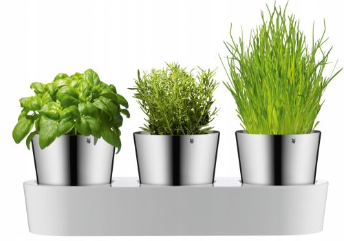 Töpfe und Pflanzgefäße für den Außenbereich und den Garten WMF Blumentopf 36 cm x 12,5 x 10,8 cm Durchmesser 12,5 cm Weißmetall