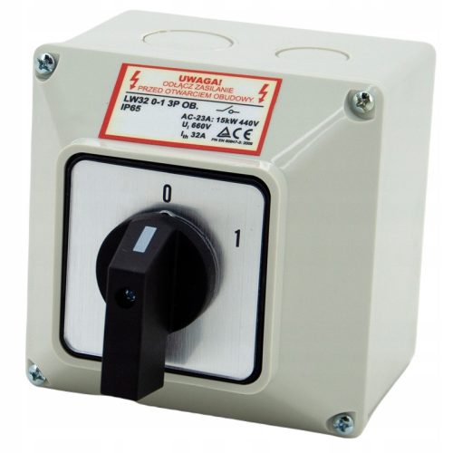 NOCKENSCHALTER 32A 0-1 3F IM IP65-GEHÄUSE