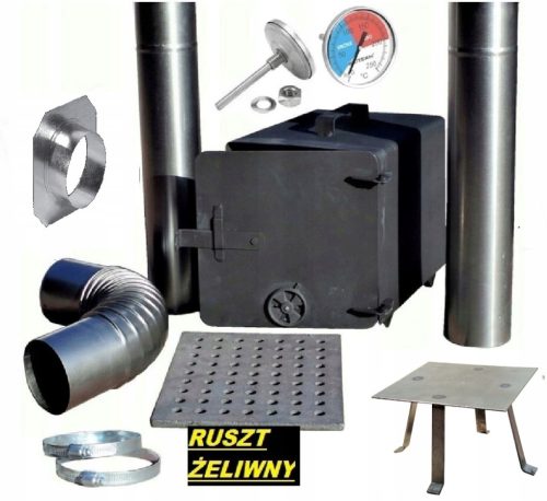  Räucherset, Kamin, Rost, Rohr, Bogen, PL