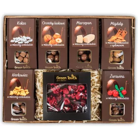  GROSSER GESCHENKKORB, ein Set hochwertiger Pralinen