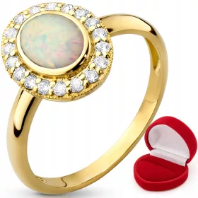  SWAROVSKI Goldring mit OPAL, Pr.333