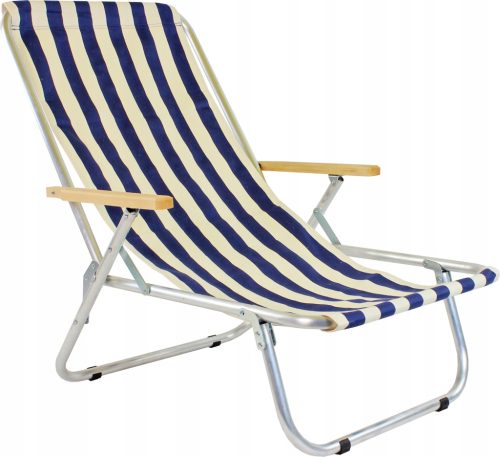  E-Sezon-Liegestuhl Traditioneller Aluminium-Liegestuhl, Marineblau