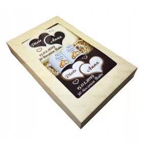 Bestickte Handtücher + Tassen, Geschenk zum Hochzeitstag