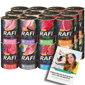    RAFI CLASSIC Nassfutter für HUNDE MIX 8 FLAVOURS Set 24x400g + EBOOK DOG
