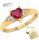  GOLD-VERLOBUNGSRING HERZ RUBIN PR. 333
