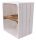  HOLZKISTE, WEISSES REGAL, SCHRANK