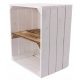  HOLZKISTE, WEISSES REGAL, SCHRANK