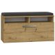  TopEshop Schuhschrank mit Sitz 85 x 46 x 35 cm Artisan-Eiche