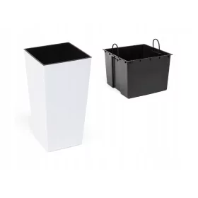    Blumentopf Lamela 40 cm x 40 x 75 cm Durchmesser 40 cm Kunststoff weiß