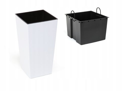  Blumentopf Lamela 40 cm x 40 x 75 cm Durchmesser 40 cm Kunststoff weiß