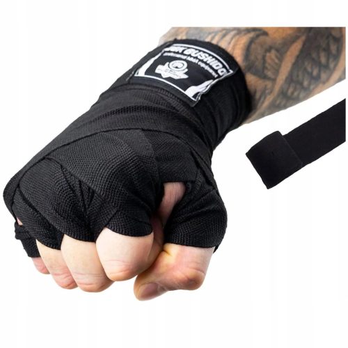  SCHWARZE BOXBANDAGEN, PACKUNGEN, 4 METER, BUSHIDO 57