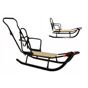    POLNISCHER GROßER SCHLITTEN MIT SCHIEBER UND RÜCKENLEHNE 4