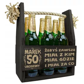  BIERKISTE TRÄGER ALKOHOL GEBURTSTAG GESCHENK MIT GRAVUR
