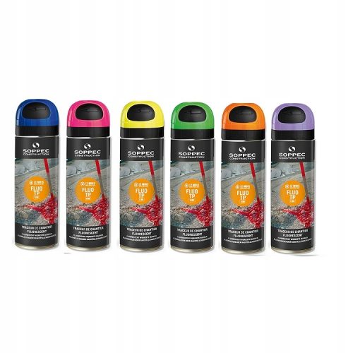 Soppec Geodätische Farbe Rot, fluoreszierend, Blau, Orange, Rosa, Grün, Gelb 500 ml
