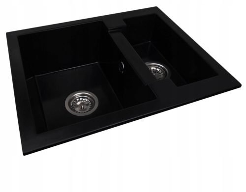 Eineinhalb-Becken-Waschbecken aus Granit von Casabe World Grace