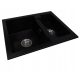 Eineinhalb-Becken-Waschbecken aus Granit von Casabe World Grace