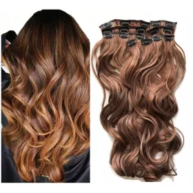    Haarteil, langes Kunsthaar, dunkelbraun, Women's Hair Island