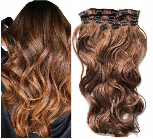 Haarteil, langes Kunsthaar, dunkelbraun, Women's Hair Island