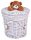  Gockowiak Teddybär Spielzeugkorb 26 x 36 cm weiß