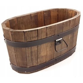    Drewdon Blumentopf 60 cm x 37 x 31 cm, Holz, Braun- und Beigetöne