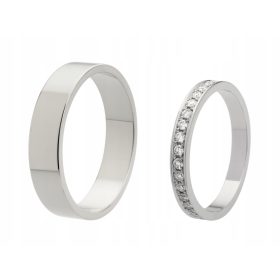  GOLDENE TRAURINGE mit 30 DIAMANTEN 0,60 ct