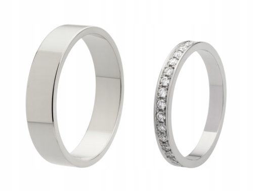  GOLDENE TRAURINGE mit 30 DIAMANTEN 0,60 ct