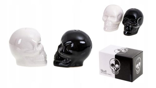Salz-und Pfefferstreuer Gadget Master Salz- und Pfefferstreuer Totenkopf weiß, schwarz