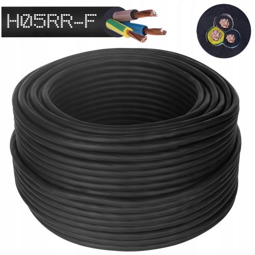Rundes Elektrokabel, flexibel (Seil), gummiisoliert OW Elektrokabel 3 x 1,5