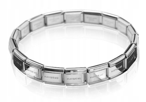  Maybeme Modular-Armband mit silberner Basis, 316L-Stahl