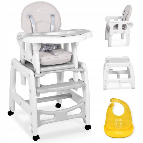  RicoKids Fütterungsstuhl 104 x 60 x 50 cm + RicoKids Silikonlätzchen Gelb- und Goldtöne 1 Stk.