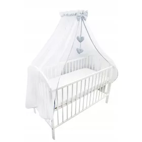  GRAUES Tüll-Moskitonetz. Bedeckt das gesamte Bett!