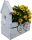 Personalisierte weiße Holzkiste für Kräuter und Blumen