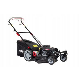    Benzin-Rasenmäher mit NAC-Korb, 166 cm³ Fassungsvermögen. Korb 75 l, Schnittbreite 50 cm