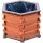  KONIUSZEK OGRODY Blumentopf 62 cm x 62 x 42 cm Durchmesser 62 cm Holz Graphit, Braun- und Beigetöne