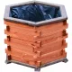  KONIUSZEK OGRODY Blumentopf 62 cm x 62 x 42 cm Durchmesser 62 cm Holz Graphit, Braun- und Beigetöne