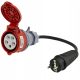  Adelid 16 A 400 V hermetische Steckdose, rot