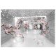  3D OPTISCHE Fototapete TUNNEL FLOWERS BOARDS 368x254