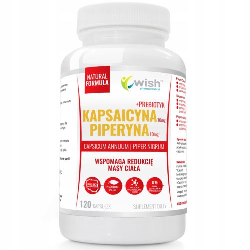 Kapsaicin & Piperin Extrakt mit Prebiotikum - Vegan, 120 Kapseln