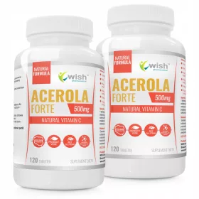   ACEROLA FORTE 500mg - Natürliche Vitamin C Tabletten von WISH Pharmaceutical